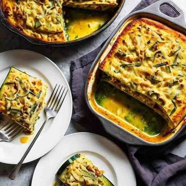 Запеканка из кабачков курицы и сыра